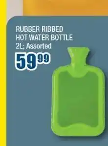 Rubber robbed hot water bottle