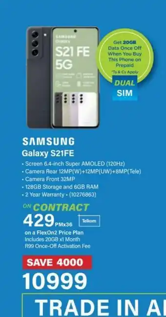 Incredible Connection Samsung galaxy s21fe offer
