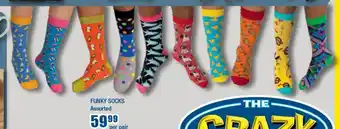 The Crazy Store Funky socks assorted offer