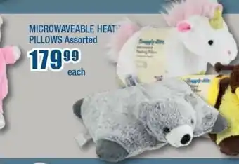 Microwaveable heating pillows