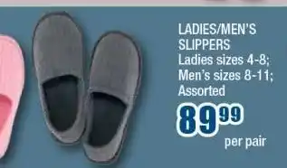 The Crazy Store Ladies/men's slippers offer
