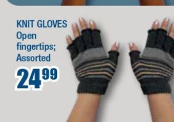 The Crazy Store Knit gloves open fingertips assorted offer