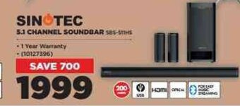 HiFi Corp Sinotec 5.1 Channel Soundbar offer