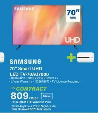 Incredible Connection Smart tv samsung 70'' uhd offer