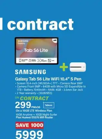 Incredible Connection Samsung galaxy tab  s6 lite wifi 10.4'' offer