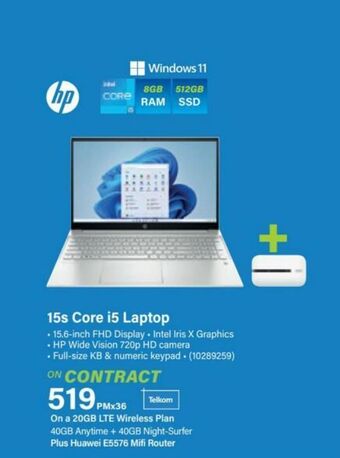 Incredible Connection 15s core i5 laptop offer
