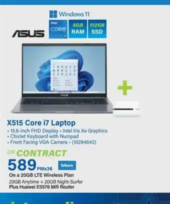 Incredible Connection X515 core i7 laptop offer