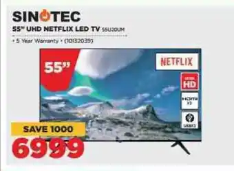 HiFi Corp Sinotec 55"UHD Netflix LED TV offer