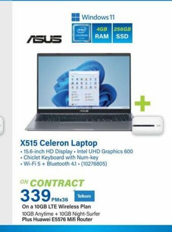 Incredible Connection X515 celeron laptop offer
