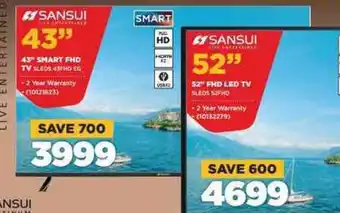 HiFi Corp Sansui 43" Smart FHD TV offer