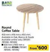 Builders Warehouse Bam! round coffee table 450mm x 416mm x 450mm offer