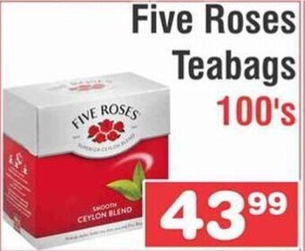 Advance Cash n Carry Five Roses Teabags 100's offer