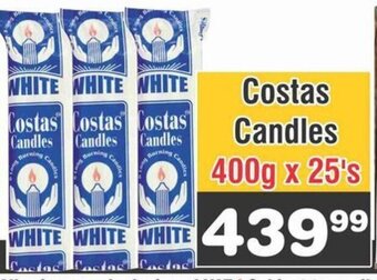 Costas Candles 400gx25's
