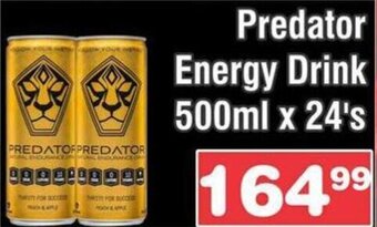 Advance Cash n Carry Predator Energy Drink 500ml x 24's offer