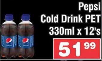 Advance Cash n Carry Pepsi Cold Drink PET 330ml x 12's offer