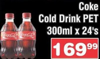 Advance Cash n Carry Coke Cold Drink PET 300ml x 24's offer