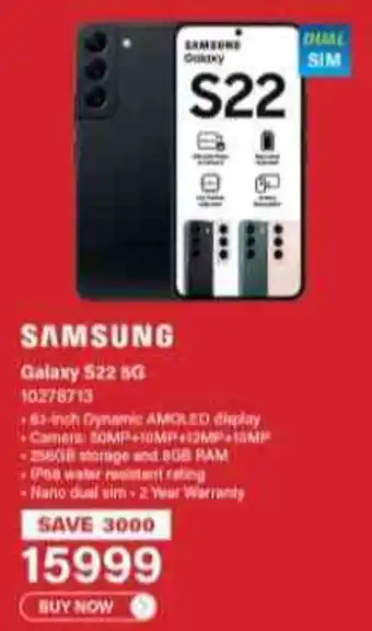 Incredible Connection SAMSUNG Galaxy S22 5 offer