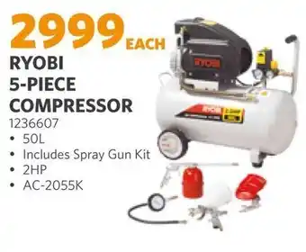 BUCO RYOBI 5-PIECE COMPRESSOR offer