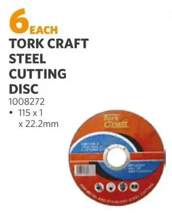 BUCO TORK CRAFT STEEL CUTTING DISC offer