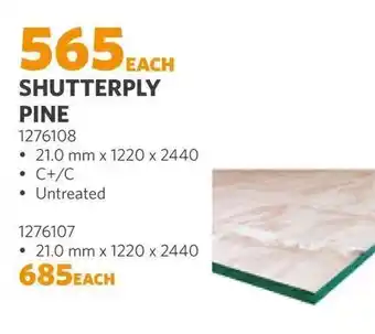 BUCO SHUTTERPLY PINE offer