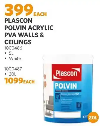 BUCO PLASCON POLVIN ACRYLIC PVA WALLS & CEILINGS offer