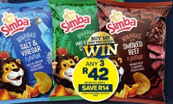 Pick n Pay Simbo Potato Chips Assorted 120g offer