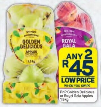 Pick n Pay PnP Golden Delicious or Royal Gala Apples 1.5kg offer