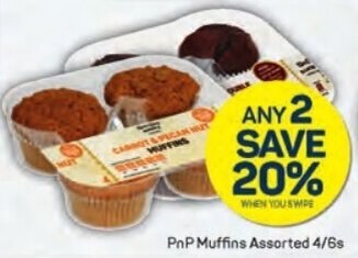 Pick n Pay PnP Muffins Assorted 4/6s offer