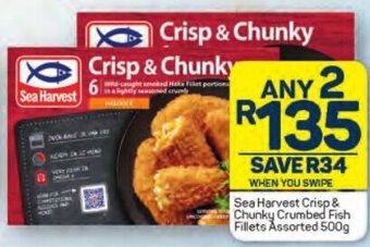 Pick n Pay Sea Harvest Crisp & Chunky Crumbed Fish Fillets Assorted 500g offer