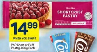 Pick n Pay PnP Short or Puff Pastry 400g Each offer