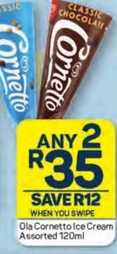 Pick n Pay Ola Cornetto Ice Cream Assorted 120ml offer