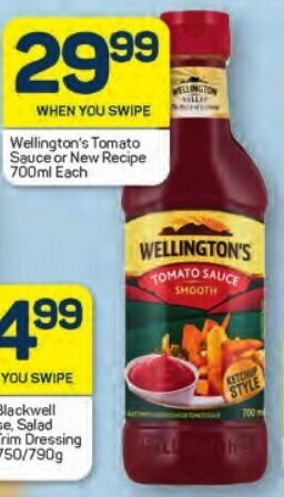 Pick n Pay Wellington's Tomato Sauce or New Recipe 700ml Each offer