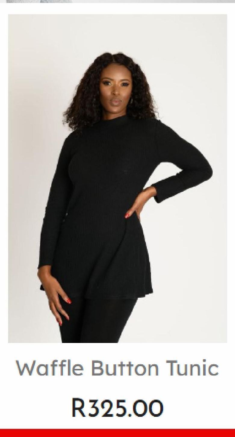 Waffle button tunic offer at Contempo