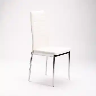 Nino leather touch chrome dining chair