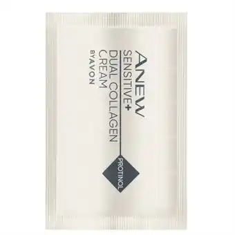 AVON Anew sensitive+ dual collagen cream sample sachet 1.5ml offer