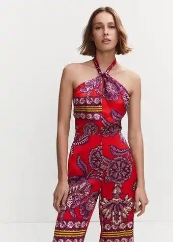 Satin halter neck jumpsuit