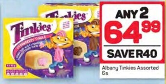Pick n Pay Albany Tinkies Assorted 6s offer