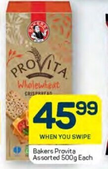 Pick n Pay Bakers Provita Assorted 500g Each offer
