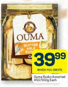 Pick n Pay Ouma Rusks Assorted 450/550g Each offer