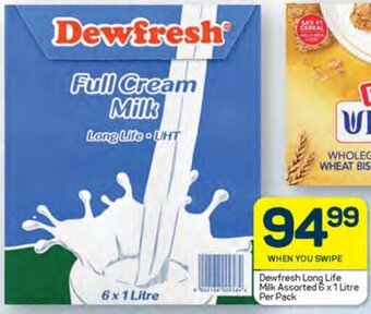 Pick n Pay Dewfresh Long Life Milk Assorted 6x1 Litre Per Pack offer