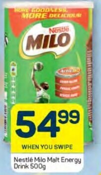 Pick n Pay Nestlé Milo Malt Energy Drink 500g offer