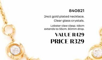 Honey Fashion Accessories 24ct gold plated necklace. offer