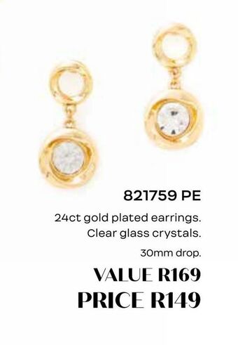 Honey Fashion Accessories 24ct gold plated earrings. offer