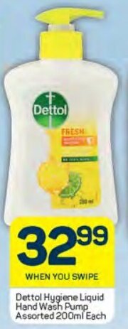 Dettol Hygiene Liquid Hand Wash Pump Assorted 200ml Each