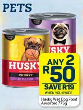 Pick n Pay Husky Wet Dog Food Assorted 775g offer
