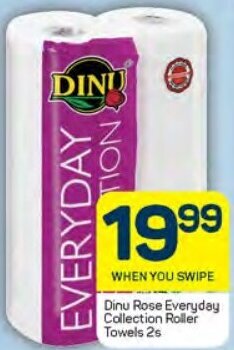 Pick n Pay Dinu Rose Everyday Collection Roller Towels 2s offer