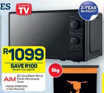 Pick n Pay AIM 20 Litre Black Mirror Finish Microwave Oven offer