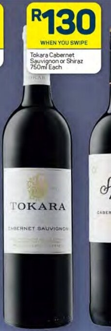 Pick n Pay Tokara Cabernet Sauvignon or Shiraz 750ml Each offer