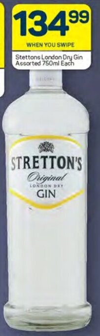 Pick n Pay Stettons London Dry Gin Assorted 750ml Each offer