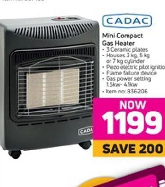 Mini compact gas heater offer at Game